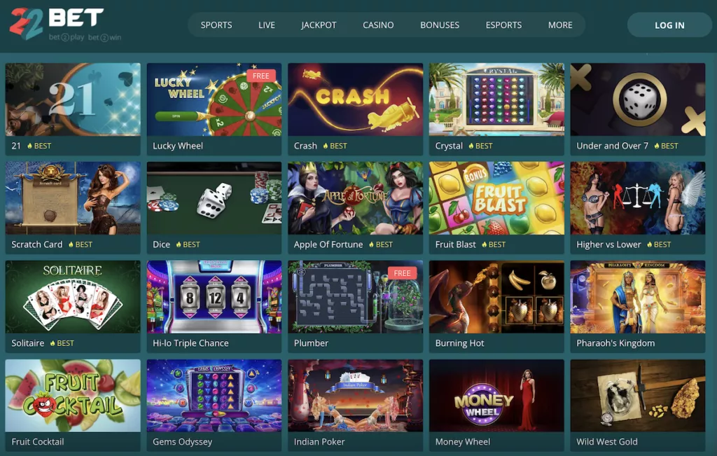 22bet casino​ 52