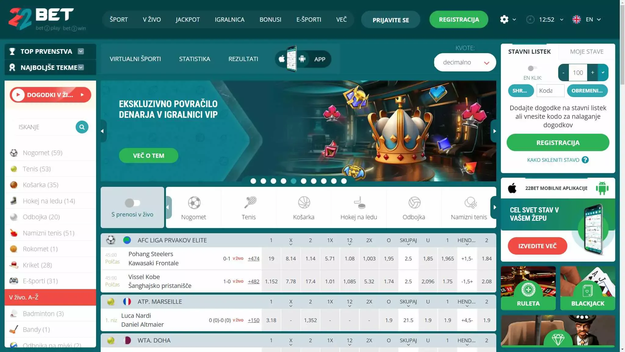 ZÍSKAJ BONUS - 22bet mobilna različica - 22bet | 9