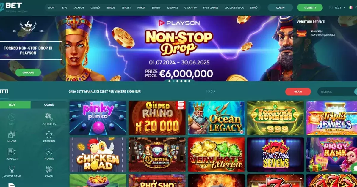 22bet è legale in italia 24